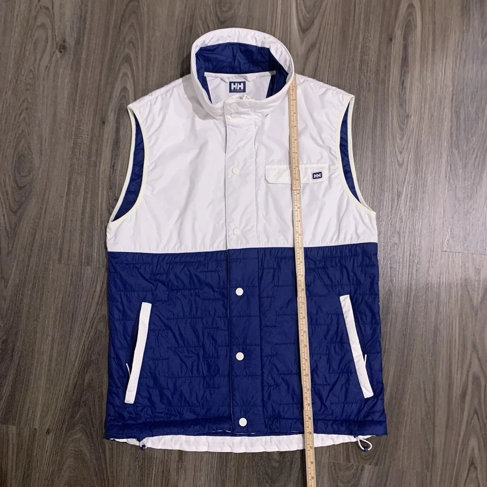 Helly Hansen Movatn Vest 85% Wool Insulation Blue White Colorblock Polyester Med